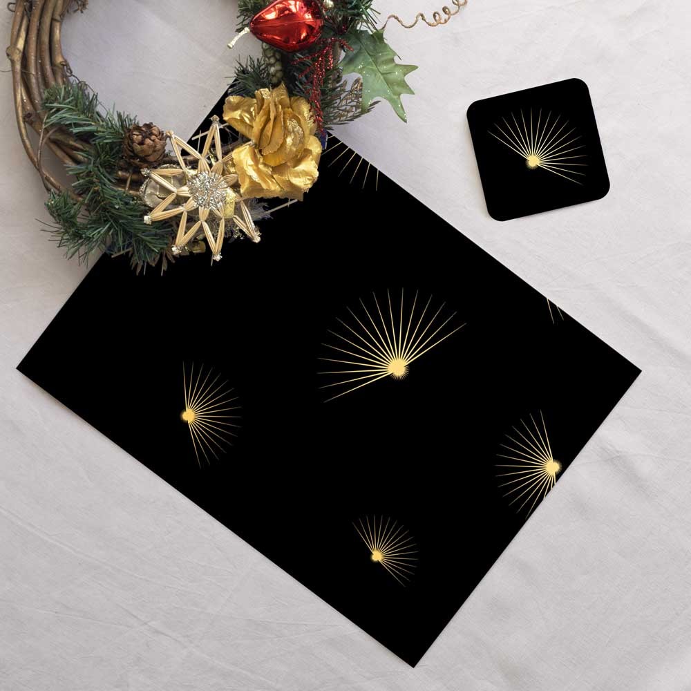 Ensemble sets de table et sous-verres Soan