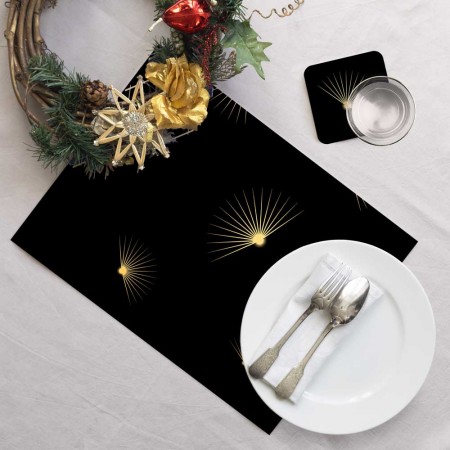 Ensemble sets de table et sous-verres Soan