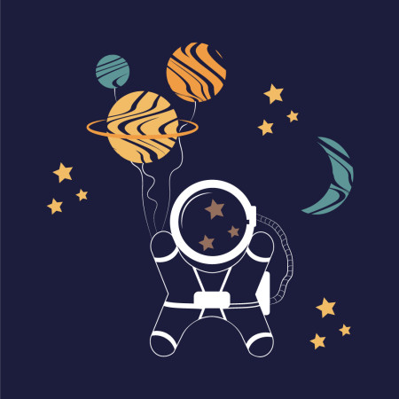 Sous verre Axel - Astronaute