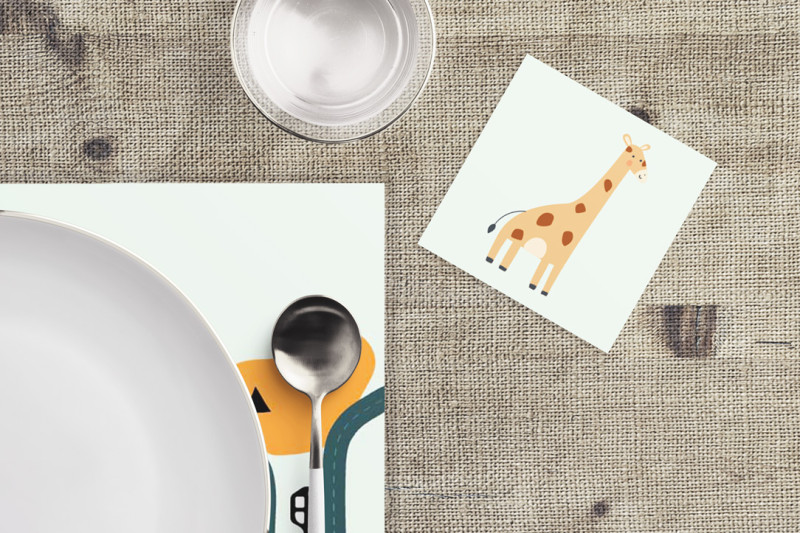 Sous verre Marceau - Girafe