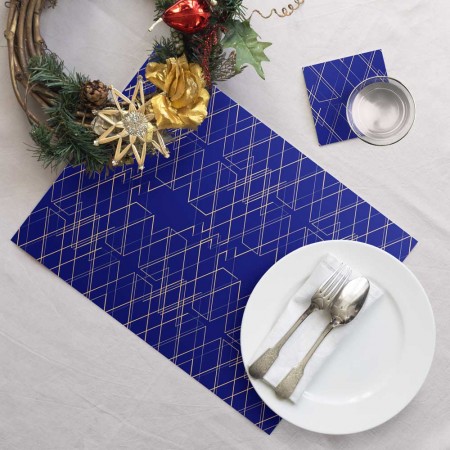 Ensemble sets de table et sous-verres Joséphine