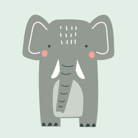 Sous verre Marceau - Eléphant