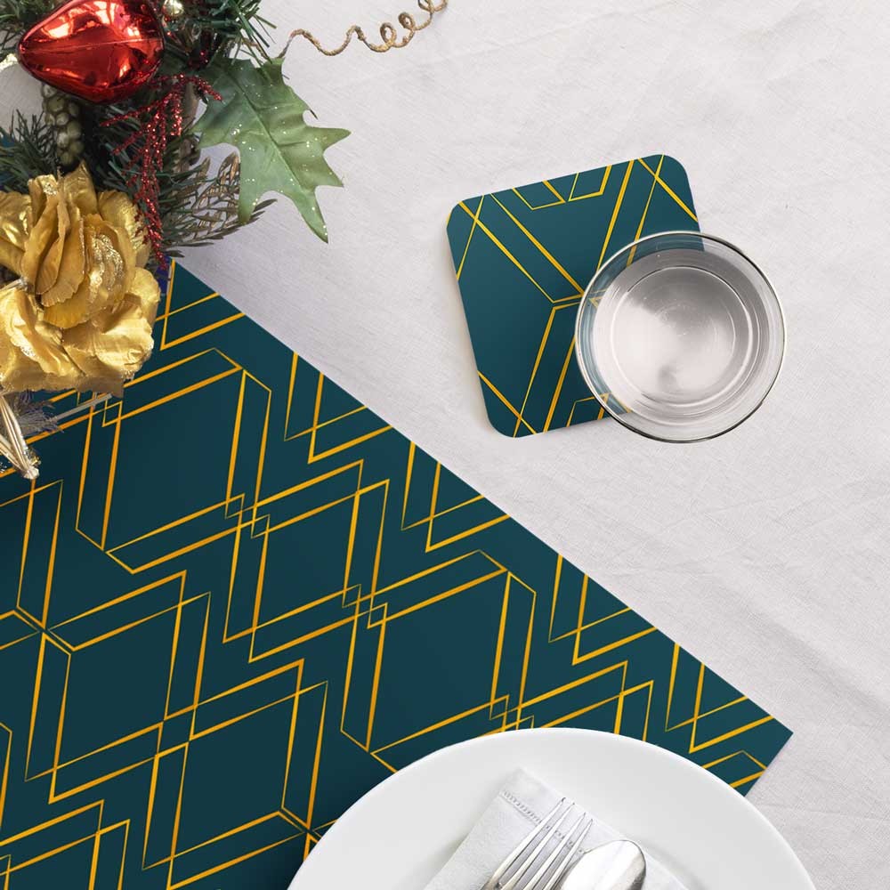 Ensemble sets de table et sous-verres Imran