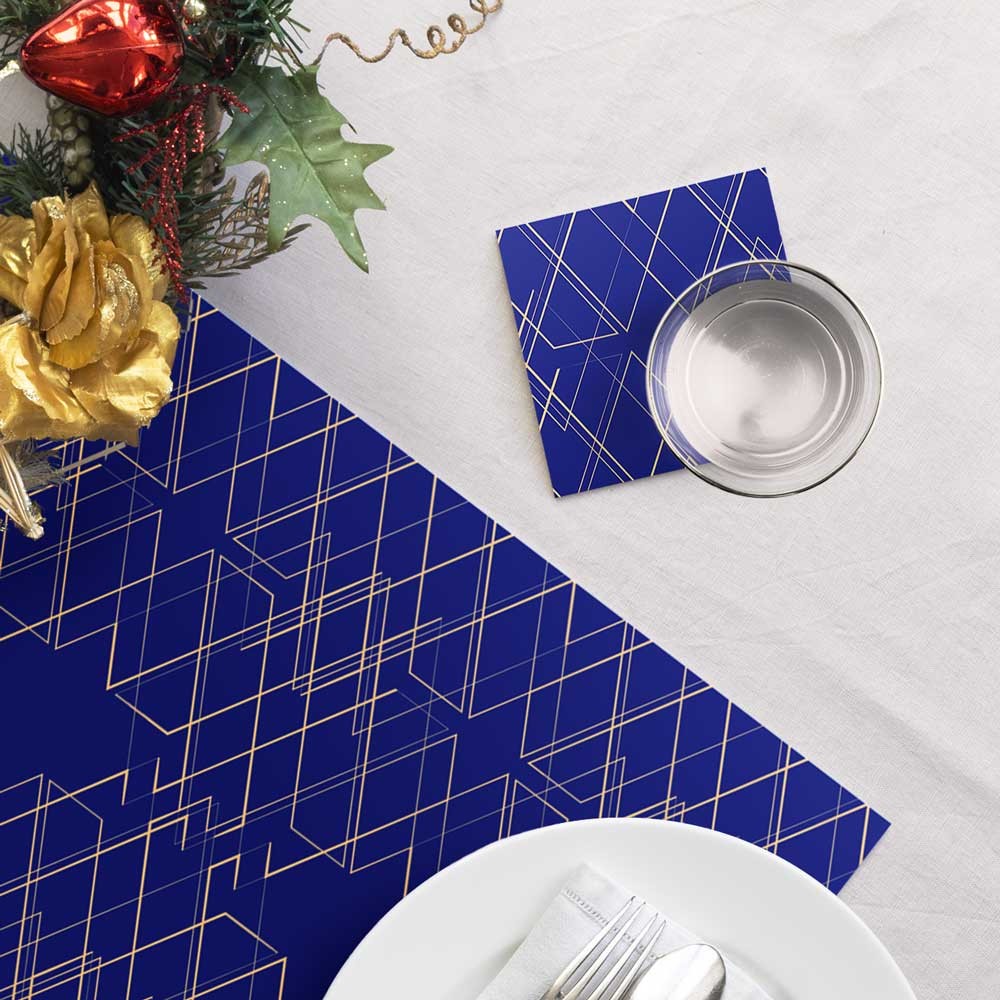 Ensemble sets de table et sous-verres Joséphine